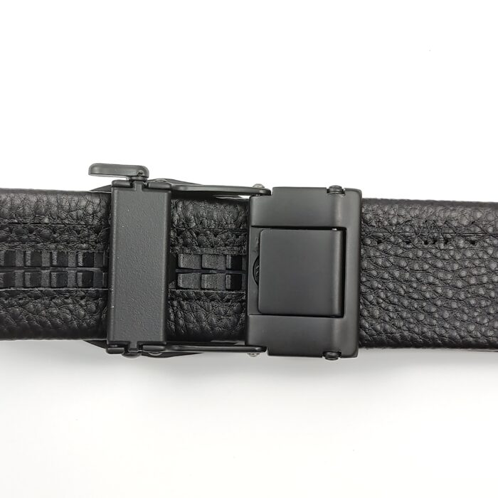 Men’s Eagle Pattern Genuine Leather Belt, Automatic Buckle Leather Ratchet Belt ,Slide Ratchet Belt with Easier Adjustable Buckle 3.5cm * (110-130cm) - Image 5