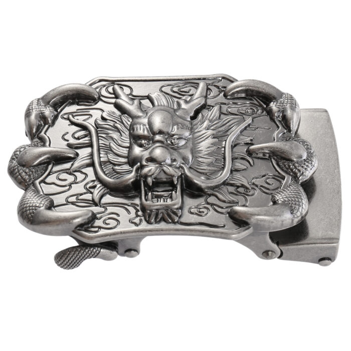 Dragon Pattern Classic Ratchet Belt Buckle Automatic Slider Replacement Buckle - Image 4