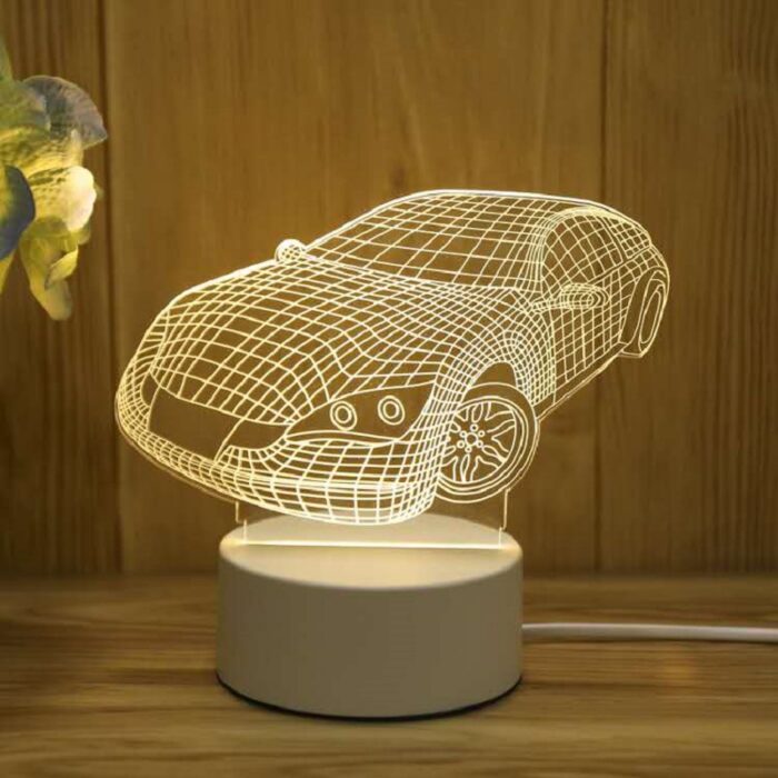 3D Illusion Lights Lamp, LED Table Desk Decor 7 Colors Touch Control USB Powered Party Decoration Lamp,3D Visual Lamp for Home Décor Xmas Birthday Gifts - Image 5
