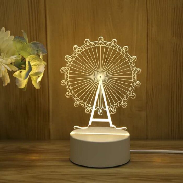 3D Illusion Lights Lamp, LED Table Desk Decor 7 Colors Touch Control USB Powered Party Decoration Lamp,3D Visual Lamp for Home Décor Xmas Birthday Gifts - Image 10