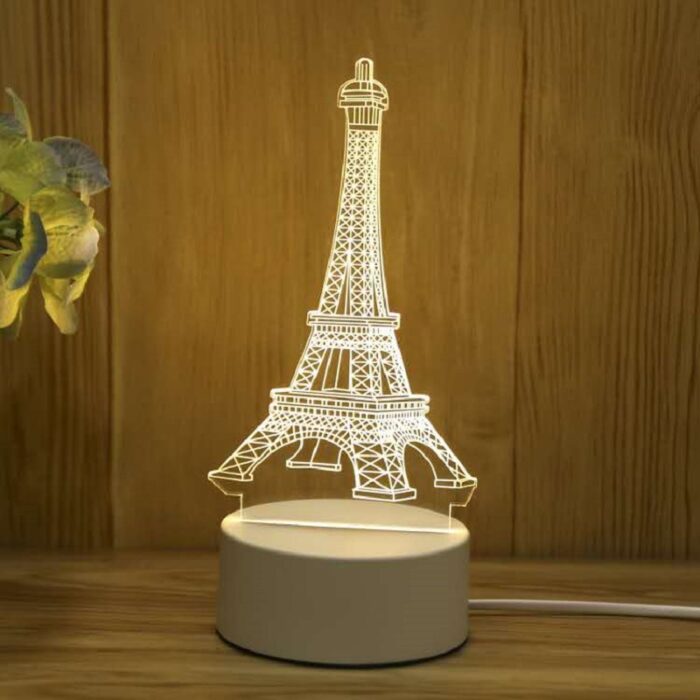 3D Illusion Lights Lamp, LED Table Desk Decor 7 Colors Touch Control USB Powered Party Decoration Lamp,3D Visual Lamp for Home Décor Xmas Birthday Gifts - Image 9
