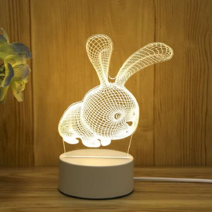 3D Illusion Lights Lamp, LED Table Desk Decor 7 Colors Touch Control USB Powered Party Decoration Lamp,3D Visual Lamp for Home Décor Xmas Birthday Gifts - Image 2