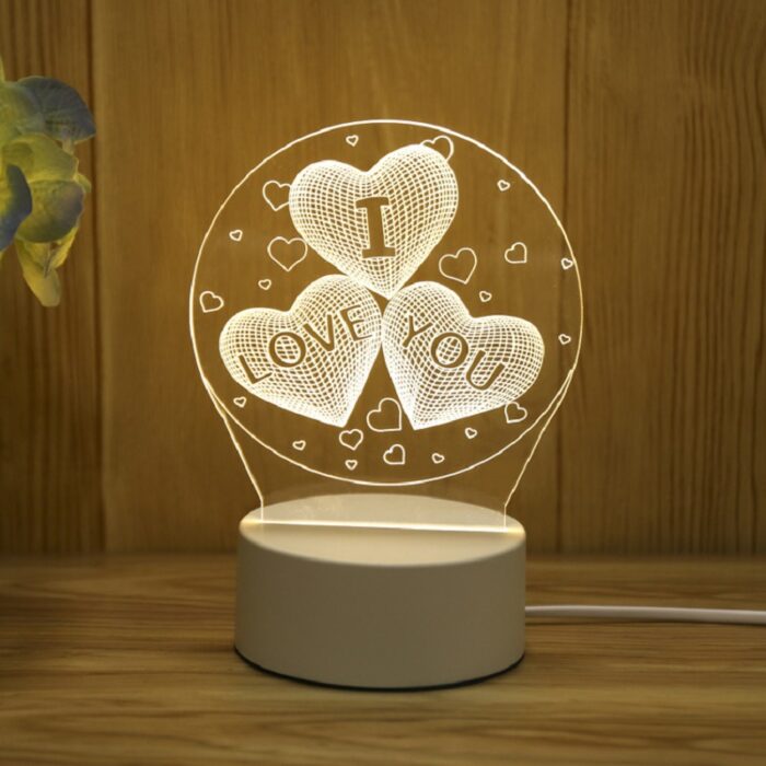 3D Illusion Lights Lamp, LED Table Desk Decor 7 Colors Touch Control USB Powered Party Decoration Lamp,3D Visual Lamp for Home Décor Xmas Birthday Gifts - Image 6