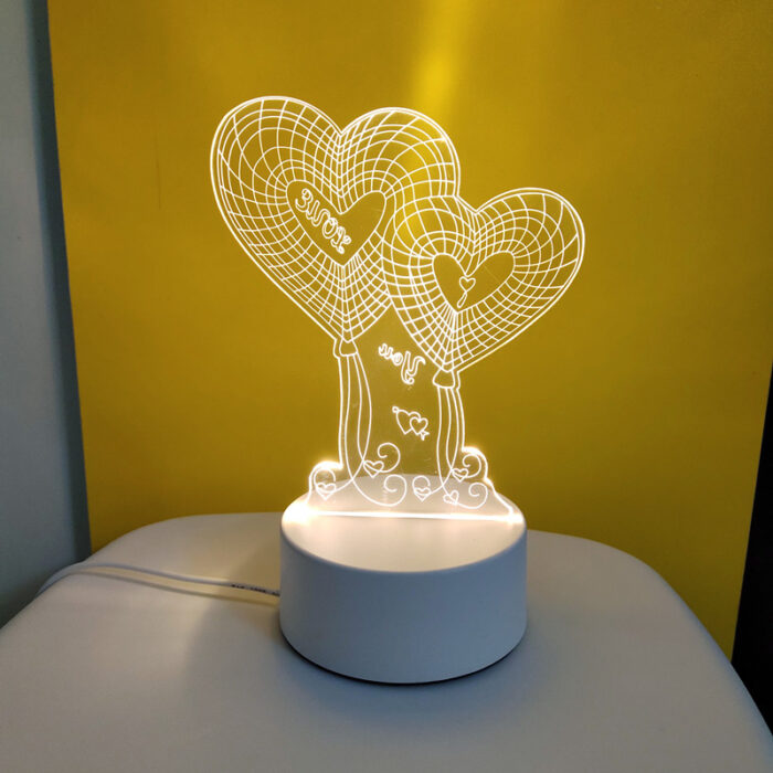 3D Illusion Lights Lamp, LED Table Desk Decor 7 Colors Touch Control USB Powered Party Decoration Lamp,3D Visual Lamp for Home Décor Xmas Birthday Gifts - Image 7