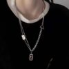 Multi Layers Hip Hop Chain Stainless Steel Necklace Accessories Women Fashion Jewelry - Image 2