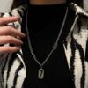 Multi Layers Hip Hop Chain Stainless Steel Necklace Accessories Women Fashion Jewelry