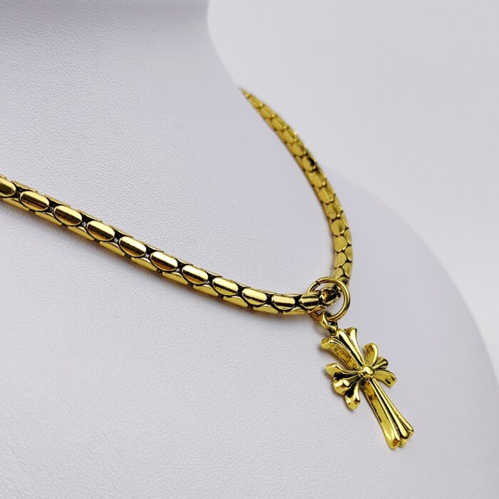 Fashion Simple Men Necklace Cross Pendant Link Chain - Image 4