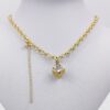 Cube Link Chain Gold & Silver Necklace for women - Image 2
