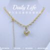 Cube Link Chain Gold & Silver Necklace for women