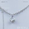 Cube Link Chain Gold & Silver Necklace for women - Image 4