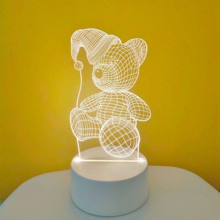 3D Illusion Lights Lamp, LED Table Desk Decor 7 Colors Touch Control USB Powered Party Decoration Lamp,3D Visual Lamp for Home Décor Xmas Birthday Gifts - Image 3