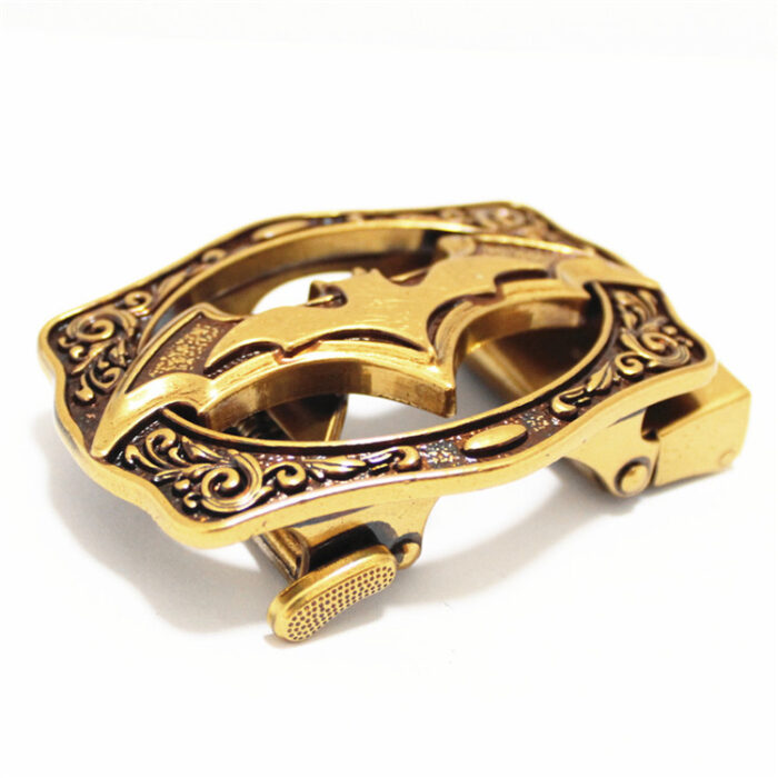 Bat Pattern Classic Ratchet Belt Buckle Automatic Slider Replacement Buckle - Image 2