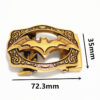 Bat Pattern Classic Ratchet Belt Buckle Automatic Slider Replacement Buckle - Image 3