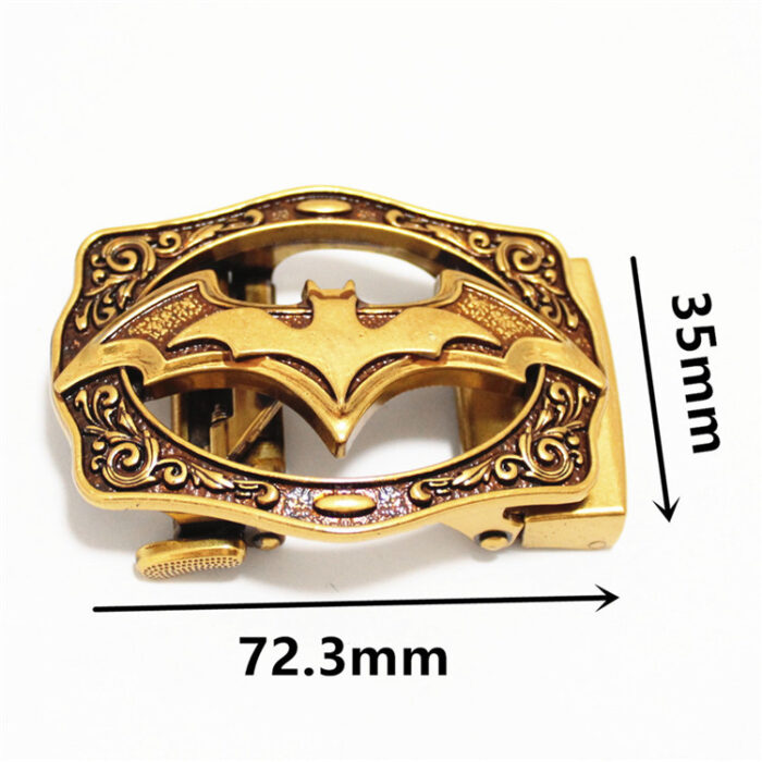 Bat Pattern Classic Ratchet Belt Buckle Automatic Slider Replacement Buckle - Image 3
